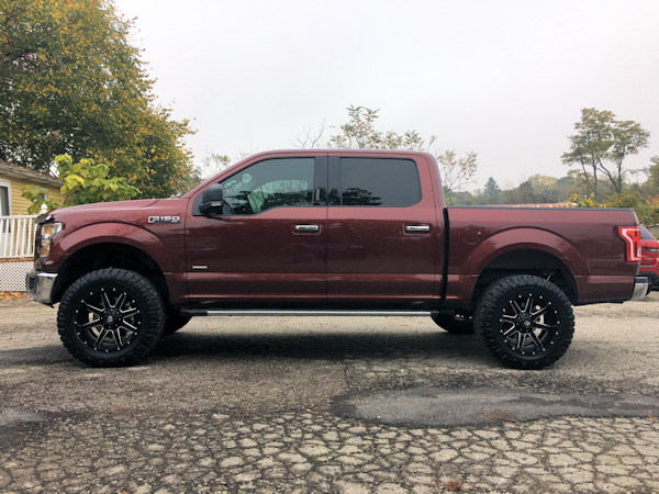 2016 Ford F-150 with 3.5 inch Rough Country lift kit and 20x10 Fuel Offroad Maverick wheels and 295/60/20 Nitto Ridge Grappler tires 