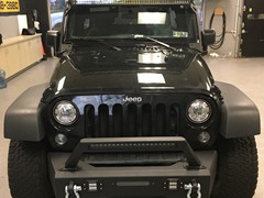 2017 Jeep Wrangler with Rough Country front bumper and 50 inch LED light bar