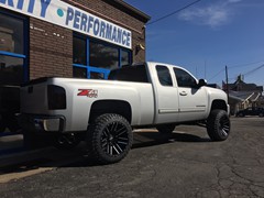 2011 Chevy Silverado 1500 with 6.5 inch Zone Offroad lift kit and 22x12 Moto Metal Razor wheels with 35x12.50x22 Atturo Trail Blade MT tires