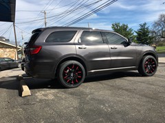 2017 Dodge Durango with 22 inch Lexani R-Twelve wheels with Avery vinyl wrapped tips and Nitto 420S tires