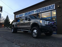 2017 Ford F-350 With a 4 inch Zone Offroad lift with Fox shocks and dual steering stabilizer and 37 inch Toyo Open Country RT tires