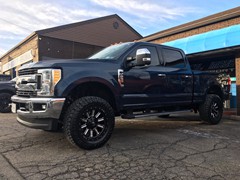 Ford Superduty with 2 inch Rough Country leveling kit and 20x9 Fuel Offroad Hardline wheels with 35 inch Nitto Ridge Grappler tires