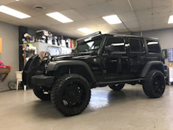 2016 Jeep Wrangler with a 4 inch Zone Offroad lift kit and 22x10 Moto Metal MO977 wheels with 35 inch Atturo Trail Blade MT tires.  Aries grille guard, Heise 50 LED light bar, Racesport LED headlights and fog lights.  Full JL Audio system with custom e... 