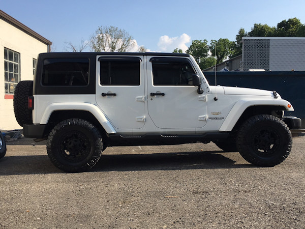 2017 Jeep Wrangler with a Terflex 2 inch lift and 17 inch Rockstar 3 wheels and 33 inch Nitto Ridge Grappler tires 