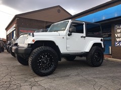 Jeep Wrangler with 3 inch Rough Country lift kit and 18 inch Fuel Offroad Krank wheels and 35 inch Nitto Ridge Grappler tires