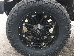 2017 Jeep Wrangler with 3.5 inch Metal Cloak lift kit and 20 inch Fuel Offroad Hostage wheels and 35 inch Nitto Trail Grappler tires.