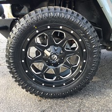 2014 Jeep Wrangler with Teraflex level lift kit, 20 inch Fuel Offroad Boost wheels with 33 inch Atturo Trailblade XT tires