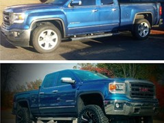 2015 GMC Sierra 1500 with 6.5 inch Zone Offroad lift and 22 inch Fuel Offroad Assault wheels with 35 inch Atturo Trail Blade MT tires