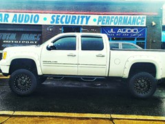 2011 GMC Sierra 2500HD Denali with 6 inch lift kit and 20 inch RBP Assassin wheels and 37x12.50x20 Mickey Thompson ATZP3 tires