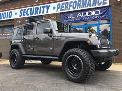 2016 Jeep Wrangler with 3 inch Zone Offroad lift kit with Fox shocks and 20x10 Fuel Offroad Anza wheels with 35 inch Mastercraft MXT tires