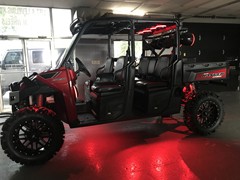 2014 Polaris Ranger Crew, 5in. Lift, 18in. MSA Bandit wheels, 32/10/18 Moto MTC tires, RoughCountry light Bars, Rigid Rock lights, full Wet Sounds and JL audio sound system