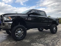 2017 Ram 2500 on a 6in. Zone Offroad lift w/Fox shocks, 22in. 2pc. Fuel Maverick, on 37x12.50x22 Nitto Ridge Grapplers