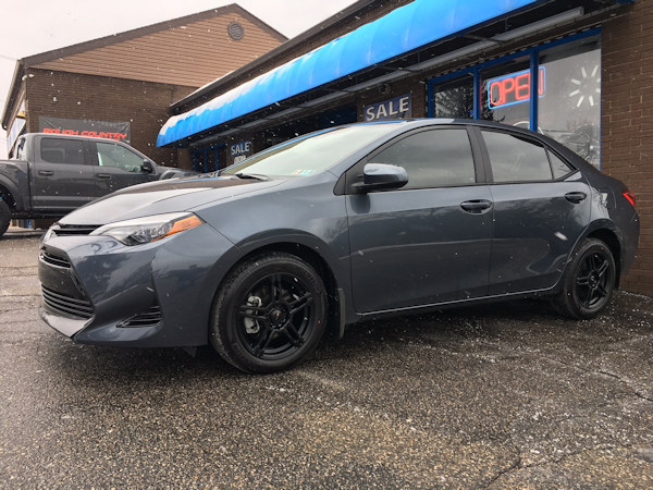 2018 Toyota Corolla with 16 inch Focal 451SB F-51 wheels and Window tint 