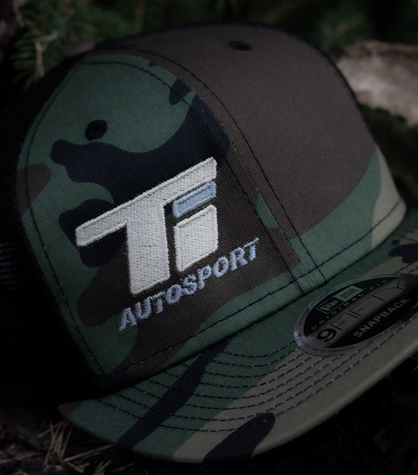 Camo Snapback with White and Gray TI Logo